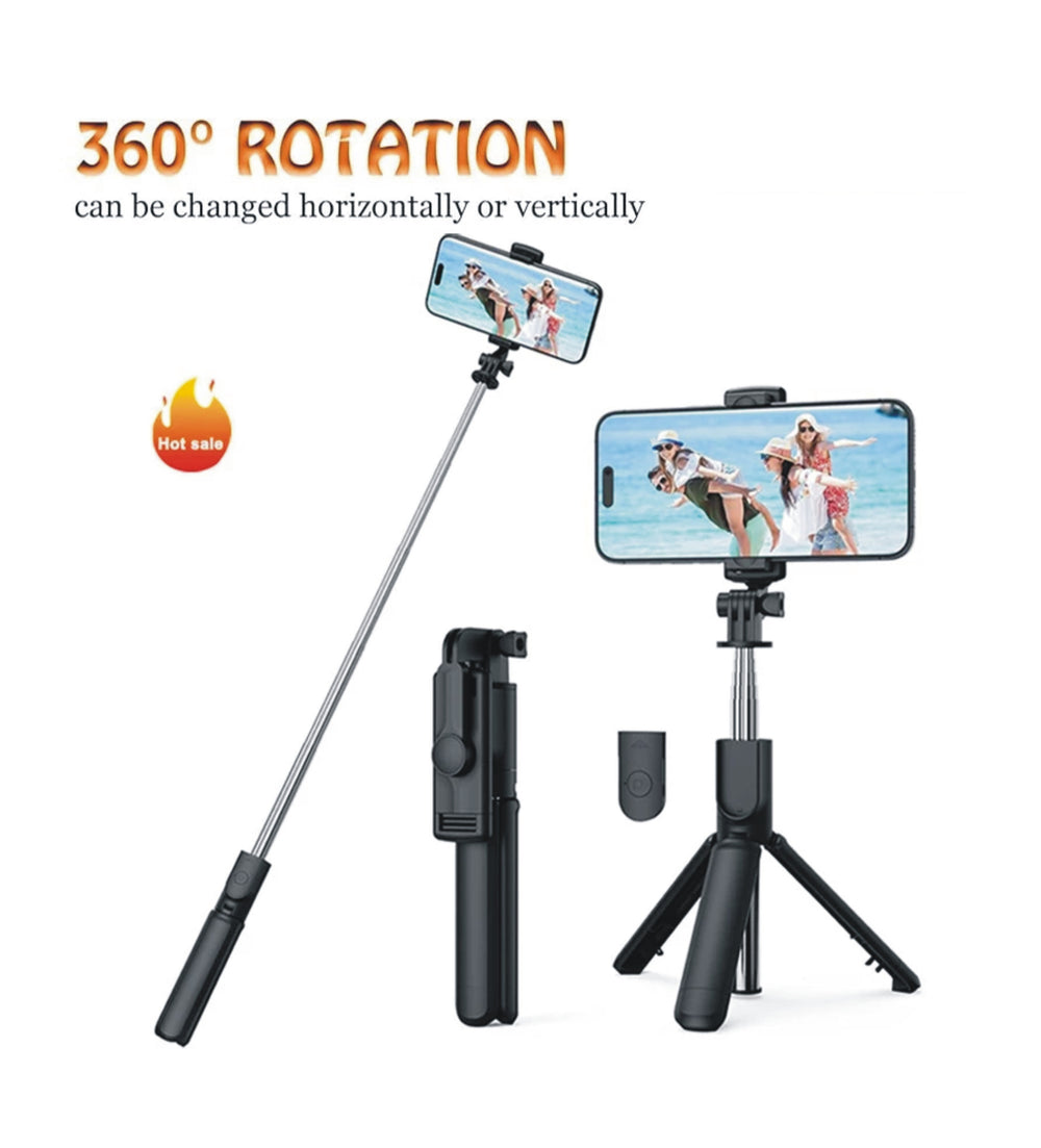 Selfie Stick 3 in 1 Wireless Extendable Handheld with Remote