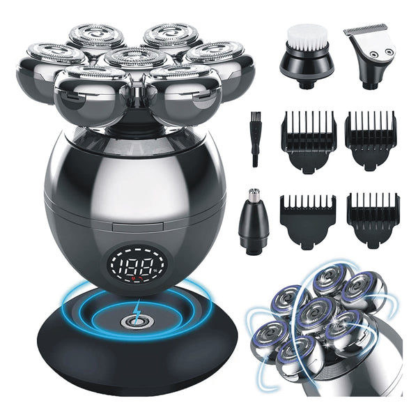 Portable Men Electric Shaver 7D Floating Cutter Head Base