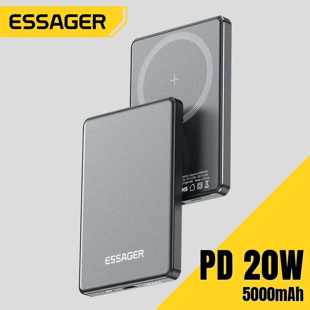Essager Wireless Power Bank Magnetic Fast Charging For iPhone