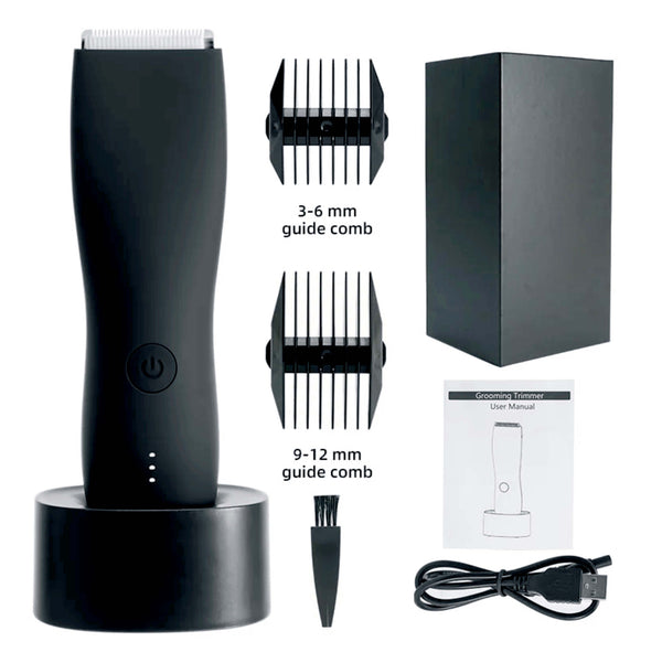 Rechargeable Men's Electric Groin Hair Trimmer Pubic Hair Removal