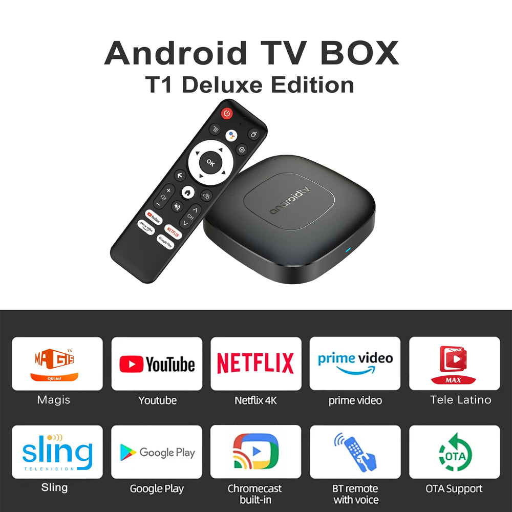 Global Version Smart TV Box Allwinner H313, Android 13, 4K, Dual-Band WiFi