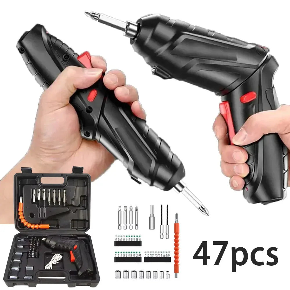 Cordless Electric Screwdriver Drill Kit, 3.6V Rechargeable Lithium Battery