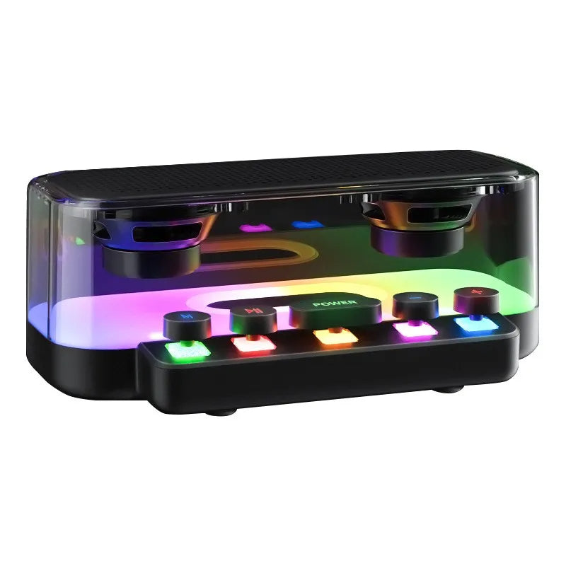 Transparent Colorful Bluetooth Speaker with Mechanical Keys